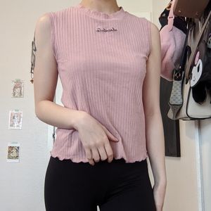 Chocolate Sleeveless Ribbed Top